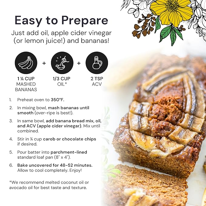 Breakfast Duo - Vegan Pancake &amp Waffle Mix 8.9 Oz Pack and Vegan Banana Bread Mix 10 Oz Pack For Paleo &amp AIP Diets Breakfast Food