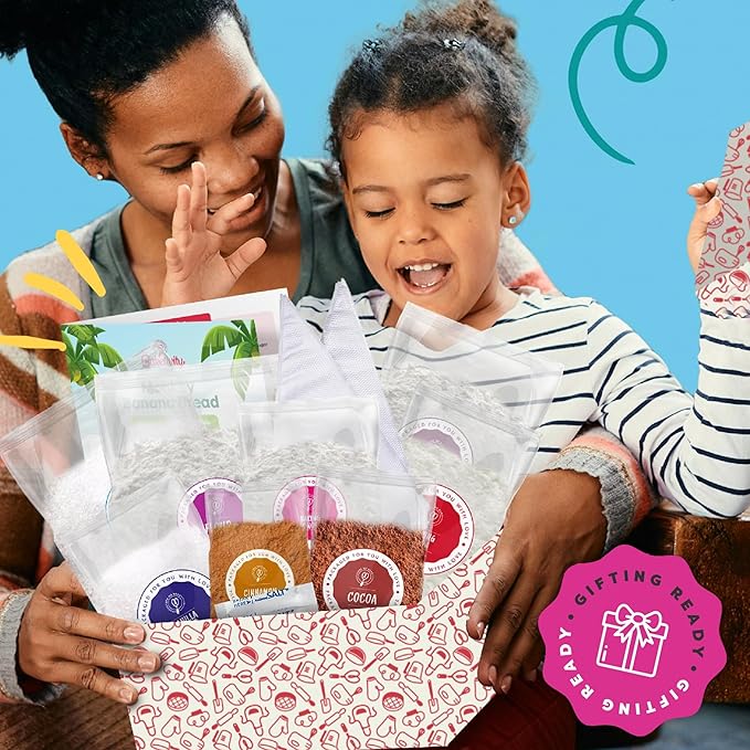 BAKETIVITY Monkey Banana Bread | Banana Cake Kids Baking Set for Girls &amp Boys | Baking Set for Kids with Pre-Measured Ingredients | Perfect Family Gifts for Cooking Lovers Ages 6-12