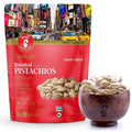 AZNUT Turkish Antep Roasted Salted Pistachios 2 LB 100% Natural Premium Quality Class A Non GMO Project Certified Kosher Certified Great Snacks Resealable Bag 2 LB