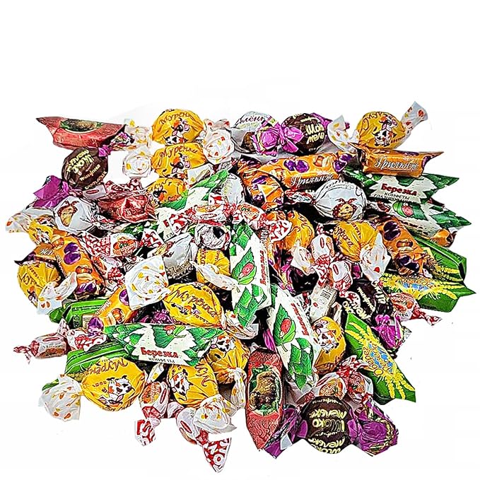 Supreme Sweets Candy Mix Gift Bag -Belarusian Candy Mix - Ulitimate Assortment of Chocolate and Caramel Party Candy Mix of Eastern European Candies– Variety of Belarusian Candies by the Pound (2.2kg /