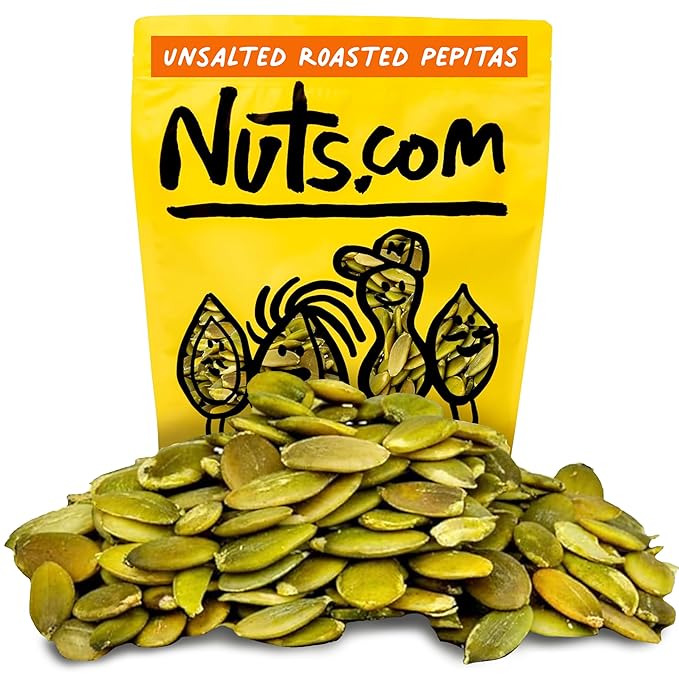 Nuts.com – Roasted Pepitas – 2 Lb Bag Unsalted No Shell Pumpkin Seeds Healthy Snack for Adults &amp Kids Rich in Protein Fiber &amp Calcium – Keto Friendly Vegan Gluten-Free &amp Kosher Parev