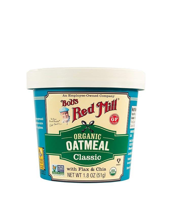 Bob's Red Mill Organic Oat Cup Classic 1 cup (Pack of 12)- Non GMO Whole Grain Kosher