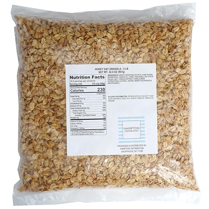 Honey Oat Granola 2 Pound Bulk Bag Hampton Distribution