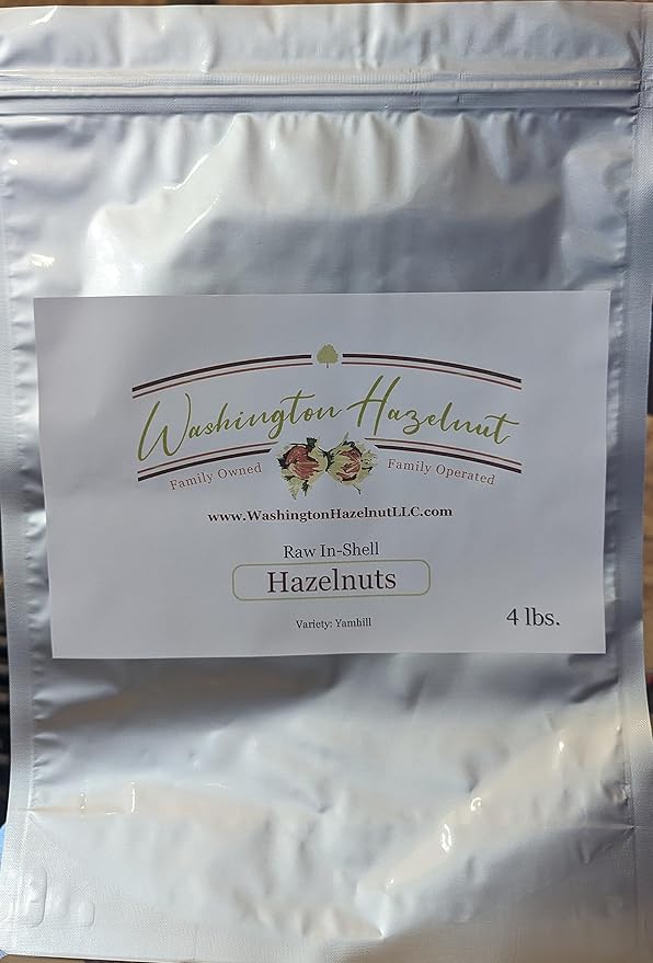 Hazelnuts in-shell from our family orchard in Washington state (Raw 4 pounds)