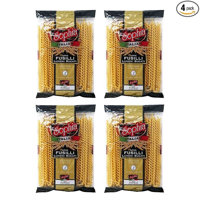 Sophia Pasta Long Fusilli Col Buco - 16oz (4-pack)