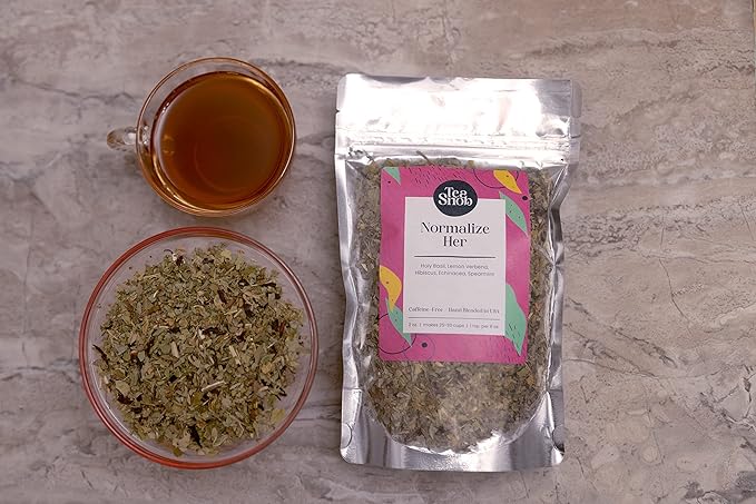 Tea Snob's Normalize Her blend 2 oz of delicious refreshing spearmint and other herbs for women's health hand blended caffeine free