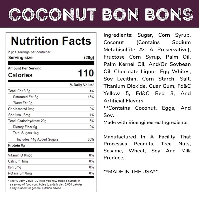Coconut Bon Bons - 5 Lb