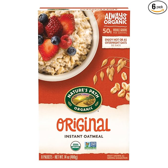 Nature's Path Organic Original Instant Oatmeal 14 oz (Pack of 6) Non-GMO