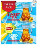 Lipton Iced Tea Variety Pack Unsweetened &amp Southern Sweet Gallon Black Tea Bags 46 Total Bags Zero Calories Family Size Iced Tea Rainforest Alliance Certified