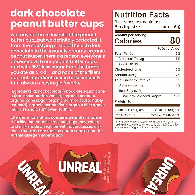 UNREAL Complete Variety Pack (6 Bag Sampler) | Less Sugar Fair Trade Non-GMO Ingredients with no Corn Syrup or Sugar Alcohols No Soy