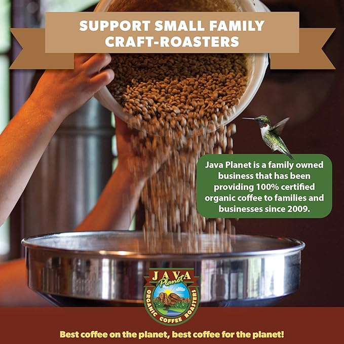 Low Acid Organic Coffee – Whole Bean Mold-Free &amp Stomach Friendly by Java Planet Cinnamon and Vanilla Medium Dark Roast Arabica Gourmet Coffee Grade A Smithsonian Bird Friendly 1LB Bag