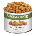Virginia Diner - Gourmet Natural Butter Toasted Cashews 16 Ounce Tin of Sweet Buttery Glazed Jumbo Cashews in a Resealable Can