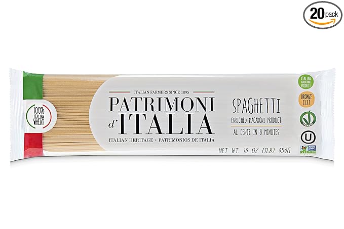 Patrimoni d'Italia Spaghetti 1 Pound (Pack of 20)