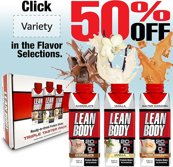 Labrada Lean Body Ready-to-Drink Banana Protein Shake40g ProteinWhey Blend0 SugarGluten Free22 Vitamins &amp Minerals17 Ounce (Recyclable Carton &amp Lid - Pack of 12) LABRADA