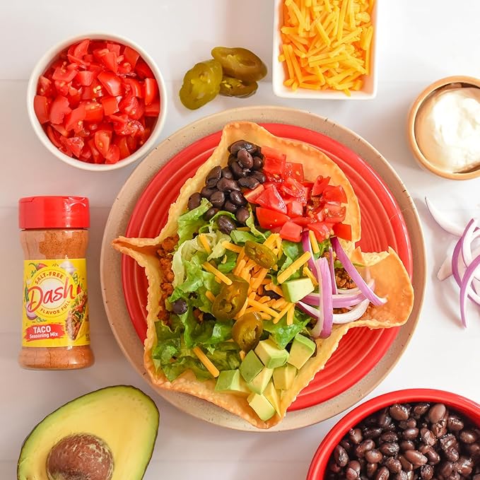 Dash Salt-Free Taco Seasoning Blend 2.5 Ounce (Pack of 8)