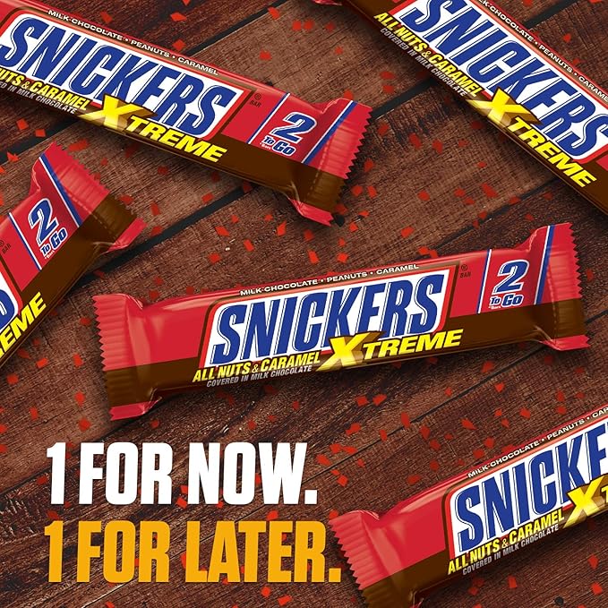 SNICKERS Xtreme Sharing Size Chocolate Candy Bars 3.59-Ounce Bar 24-Count Box
