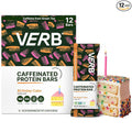 Verb Energy - Caffeinated Protein Bars Birthday Cake 10g Plant Based Protein Bars High Protein - Vegan Snack - Gluten Free Breakfast Snack with Organic Green Tea 51g (Pack of 12)