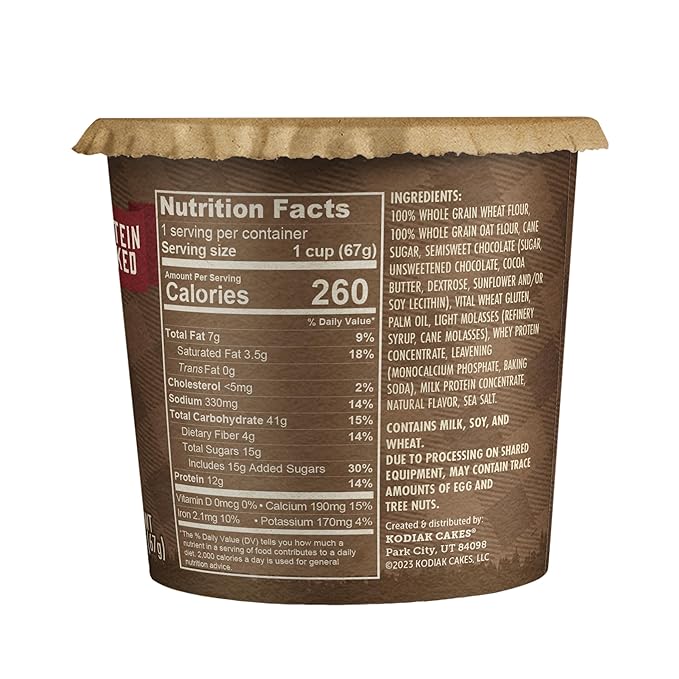 Kodiak Cakes Minute Muffins Chocolate Chip 2.36 Ounce (Pack of 12)