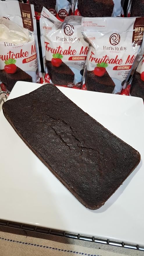 Jamaican Fruit Cake Mix Paris Ruby Authentic Original 6 Servings Low Sugar- Pouch Bag