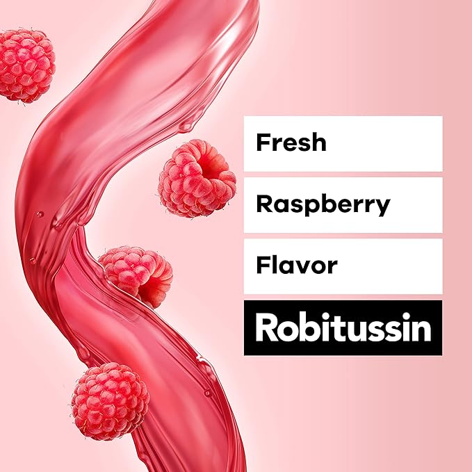 Robitussin Adult Maximum Strength Cough Plus Chest Congestion DM Max Cough Suppressant and Expectorant Raspberry Flavor 8 Fl Oz x 2