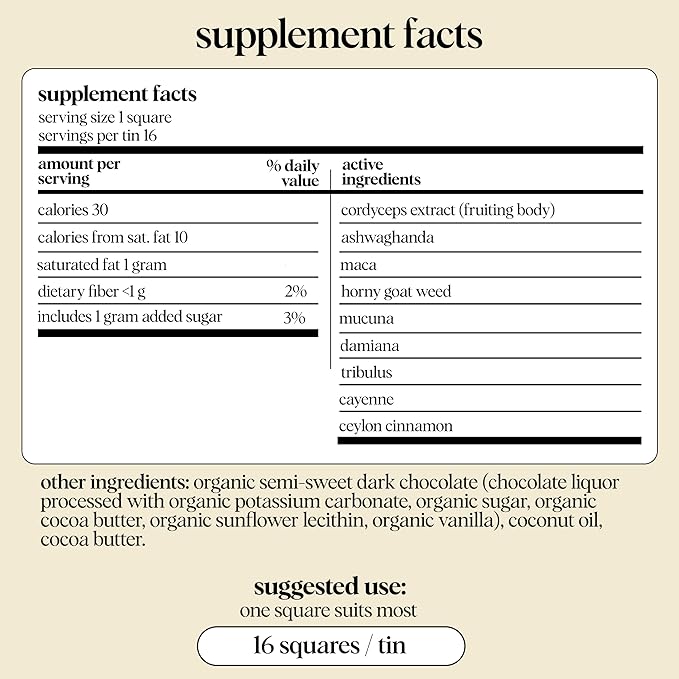 Alice Mushrooms Happy Ending | Sensual Mushroom Chocolates | Improves Mood Performance Vitality Energy and Engagement | Cordyceps Ashwaganda Cayenne Cinnamon &amp More