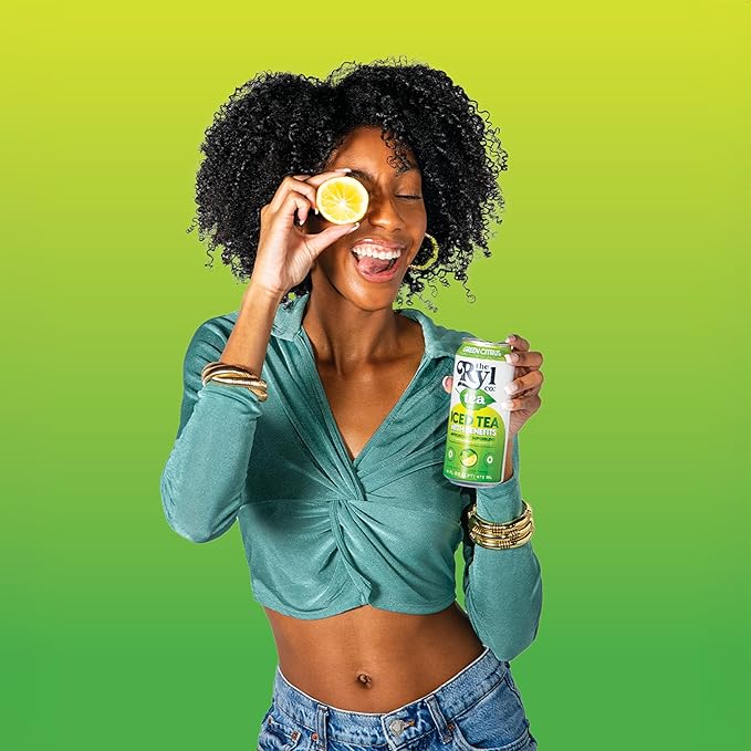 Ryl Iced Tea Green Citrus Tea Antioxidant Superblend Zero Sugar Low Carb Zero Calorie - 16.0 Fl Oz (12-Pack)