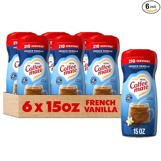 Coffee-mate French Vanilla Powdered Coffee Creamer 15-Ounce Packages (Pack of 6)