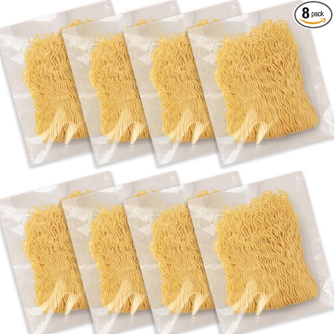 Hakubaku Authentic Plain Ramen Noodles bulk (8 PACK) Kaedama. Product of Japan. Good Asian Teriyaki cold noodles for Yakisoba