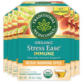 Traditional Medicinals Tea Organic Stress Ease Immune with Adaptogens Everyday Immune Support Reishi Warming Spice 96 Tea Bags