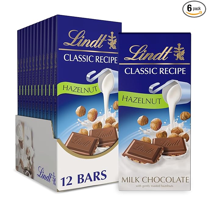 Lindt CLASSIC RECIPE Hazelnut Milk Chocolate Candy Bar Milk Chocolate 4.4 oz.