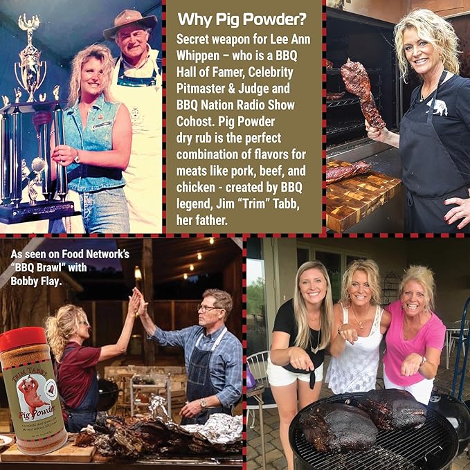 Trim Tabb’s Pig Powder Premium BBQ Barbecue Rub &amp Seasoning 3 Pk (36 oz) + Guide &amp Keychain Bottle Opener (5 Items)!
