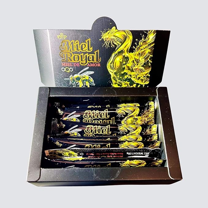 Miel Royal Extreme VVIP (Miel de Amor) Organic Raw Honey 12 Sachets of 20g each