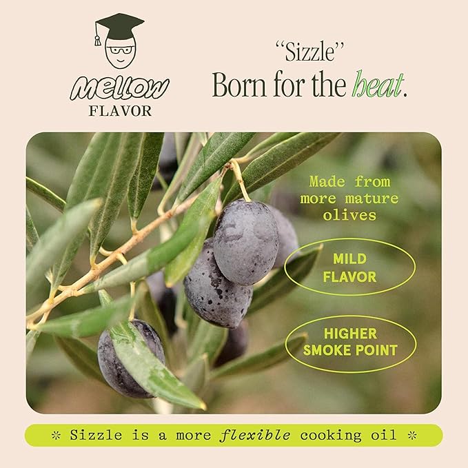 Graza Extra Virgin Olive Oil Variety Pack Sizzle &amp Drizzle - High Polyphenol Peak Harvest EVOO Cooking &amp Finishing Oil in a Squeeze Bottle - Single Farm Olives from Spain