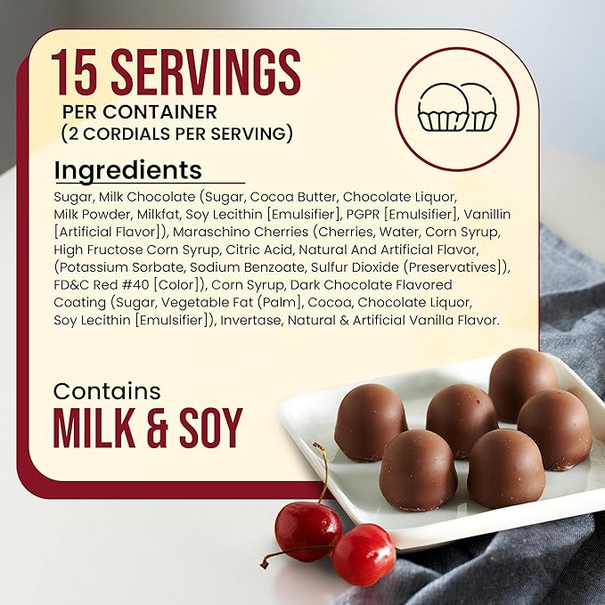 Queen Anne Milk Chocolate Covered Cordial Cherries | 19.8 oz | 30 Piece Gift Box | Whole Cherry Sweet Creamy Fruity Flavor