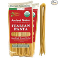 Papa Vince Organic Whole Wheat Spaghetti Noodles – Made in Italy Non-Enriched No Folic Acid – Organic Ancient Grain Pasta Non-GMO Artisan Bronze Die Cut Slow Dried for Perfect Texture
