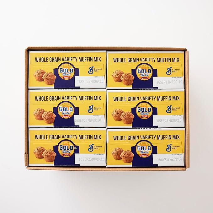 Gold Medal Whole Grain Variety Muffin Mix 5 Lb Box (Pack of 6)