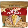 Steel Cut Oats Organic Oatmeal Bulk (4.8 lb) - Irish Oatmeal Cut Oat Groats by Be Still Farms - 100% Whole Grain | High Protein Cereal | USDA Certified | Vegan | Non-GMO | Sugar Free