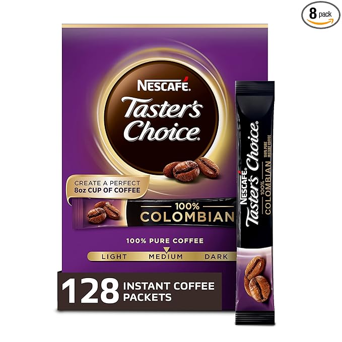 Nescafe Taster's Choice Instant Coffee Colombian 16 count (Pack of 8)
