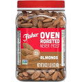 Fisher Oven Roasted Never Fried Almonds 24 Ounces (Pack of 1) Heart Healthy Snacks for Adults Made with Sea Salt No Added Oil Artificial Ingredients or Preservatives Gluten Free Vegan Protein