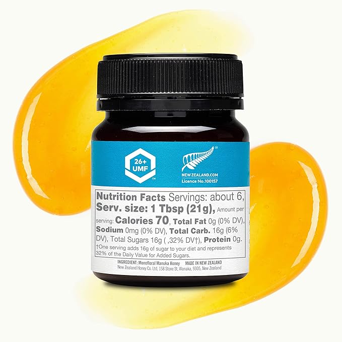 New Zealand Honey Co. Raw Manuka Honey UMF 28+ | MGO 1450+ 4.4 oz &amp UMF 26+ | MGO 1282+ 4.4 oz