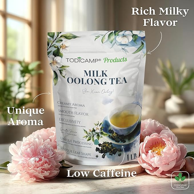Milk Oolong Tea Loose Leaf – Premium Chinese Oolong Tea 1 lb | Double Milky Aroma &amp Smooth Taste | Bulk Loose Leaf Tea Tin | Afternoon &amp Asian Tea