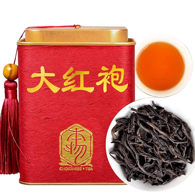 XIXICHA Dahongpao Oolong Tea 4.23oz (120g) China Wuyi Mountain Big Red Robe Oolong Tea Natural Loose Leaf Tea Strong fragrance Flower Fragrance Chinese Tea（96 cups） 特级大红袍 乌龙茶 中国功夫岩茶