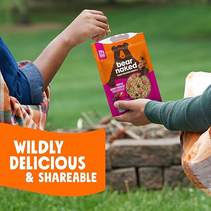 Bear Naked Granola Cereal Whole Grain Granola Breakfast Snacks Mega Pack Triple Berry Crunch (3 Bags)