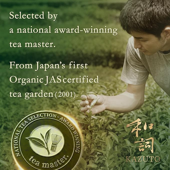 Kazuto Classic Ceremonial Grade Matcha Green Tea Powder - Premium First Harvest Single Origin USDA Organic Gluten-Free Vegan 100% Pure Unsweetened No Additives from Shizuoka (1.06oz Classic)