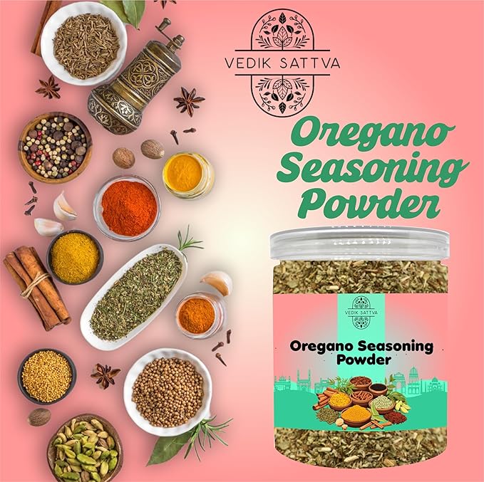 VEDIK SATTVA All Natural Oregano Seasoning Powder 5.29 OZ / 150 GM | Set Of 1 Box