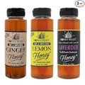 HONEY FEAST Tea Lovers Trio Gift Set – Includes 12oz Ginger Lemon and Organic Lavender Honey – Perfect for Tea Gourmet Recipes and Gift Giving