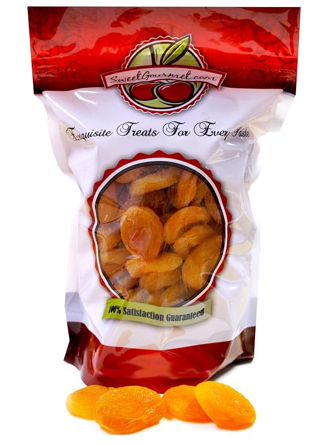 Sweetgourmet Turkish Whole Apricots (Pitted) 2 lb