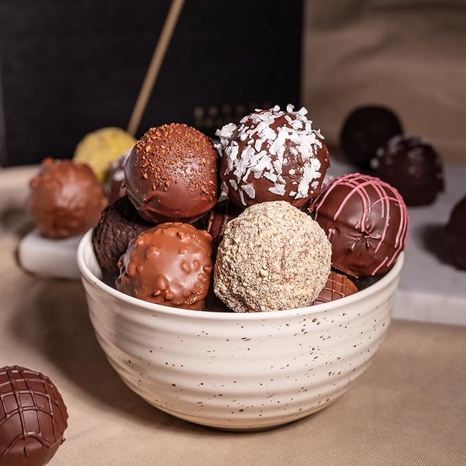 Truffles.com X Wolfgang Puck Limited-Edition Assorted Chocolate Truffles Premium 12-Piece Gift Box Gourmet Milk Chocolate Premium Truffles - Best Gift for Valentine’s and Special Occasions