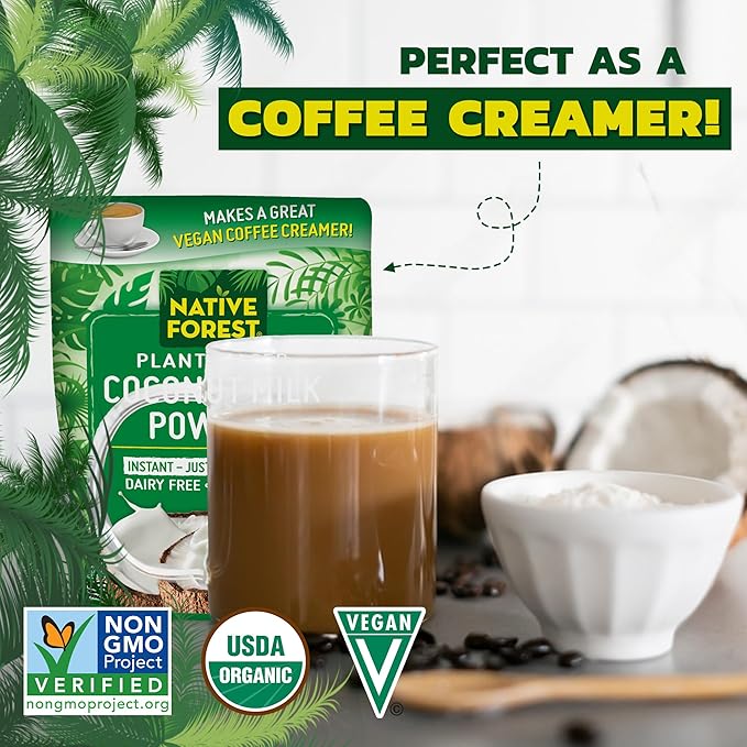 Native Forest Coconut Milk Powder - Vegan Coconut Cream Powdered Creamer Dairy Free Gluten Free - 5.25 ounce Bags (Pack of 6)