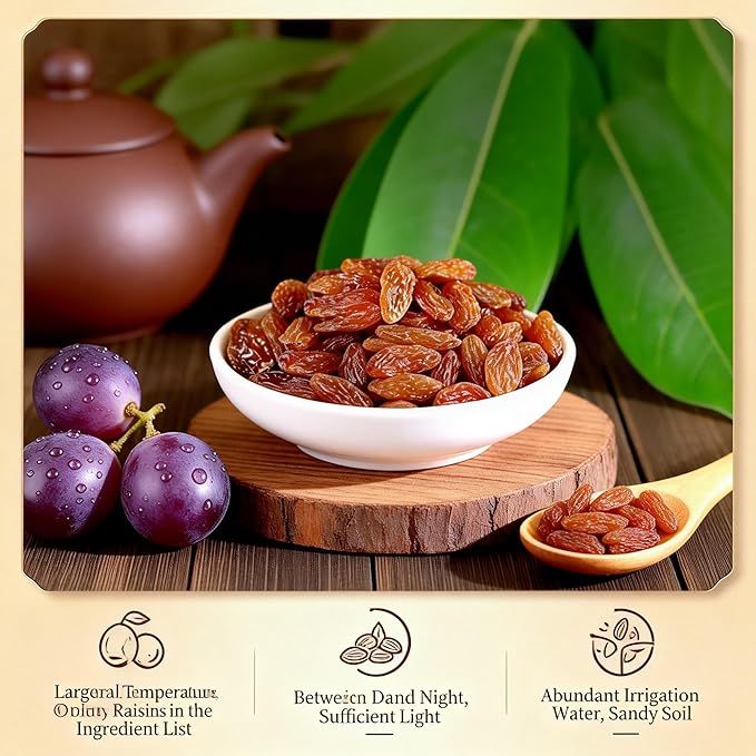 250g Premium Soft &amp Juicy Raisins - Natural Dried Fruit Snack Ready To Eat Perfect For Baking Oatmeal Yogurt &amp DIY Desserts